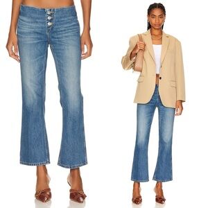 NWT Re/Done Originals Cropped Kick Boot Jeans Riot Low Rise Button Fly Size 29